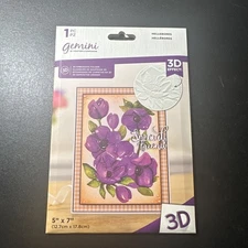 Gemini By Crafters Companion Hellebores Flower 3D Embossing Folder 5x7 B2601