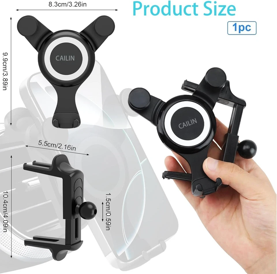 !-- Car Phone Holder Mount Compatible with Jeep Wrangler Mercedes Benz C-Class - Image 4 of 4