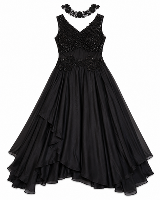black indian cocktail dress Black Cocktail Dress (Sleeveless) L
