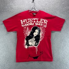 Vintage Hustler Shirt Mens L Streetwear Rap Hip Porn Y2K 90s Hardcore Since 74