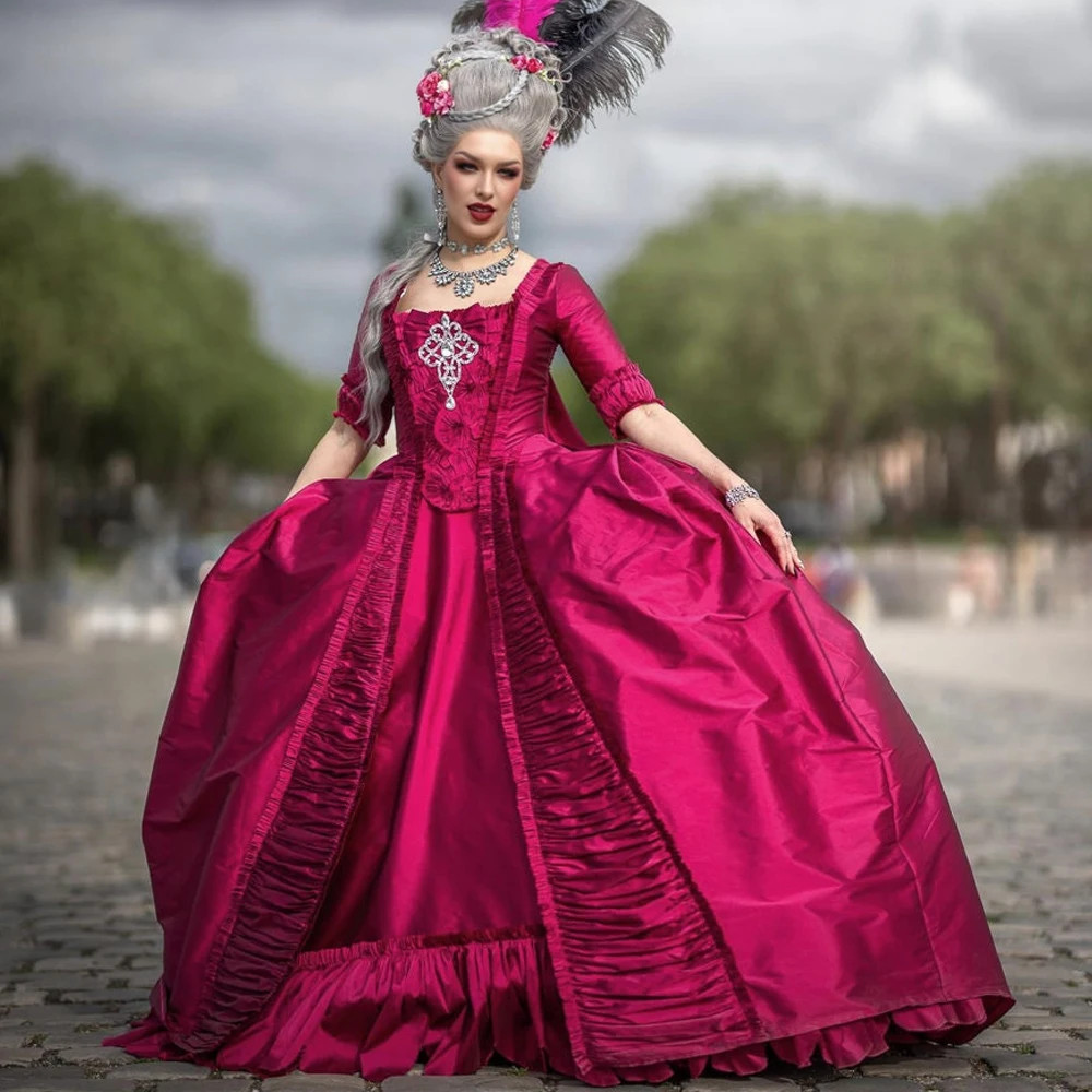 18th Century Victorian Rococo Dress French Court Royal Queen Costume ...
