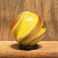 Antique German Handmade Ribbon Lutz Marble 11/16 Good 319