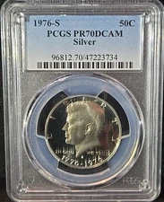 1976-S Kennedy Silver Half Dollar PCGS PR70 DCAM
