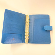 Louis Vuitton R2004G Agenda MM Epi Day Planner Note Cover Blue #2271