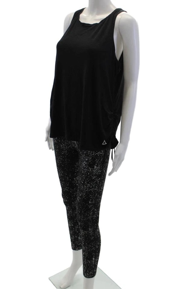 Conjunto de leggings deportivos para mujer Prism negro plateado talla mediana/grande Foto 2 de 4