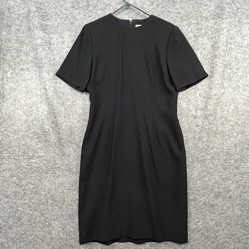 Kasper Women’s Dress Size 10 Sheath Short Sleeve Lined  Black Classic