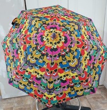 Shaw Umbrella Cats with Sunglasses Bright Colors Purple Handle 1998 Jim Tweedy