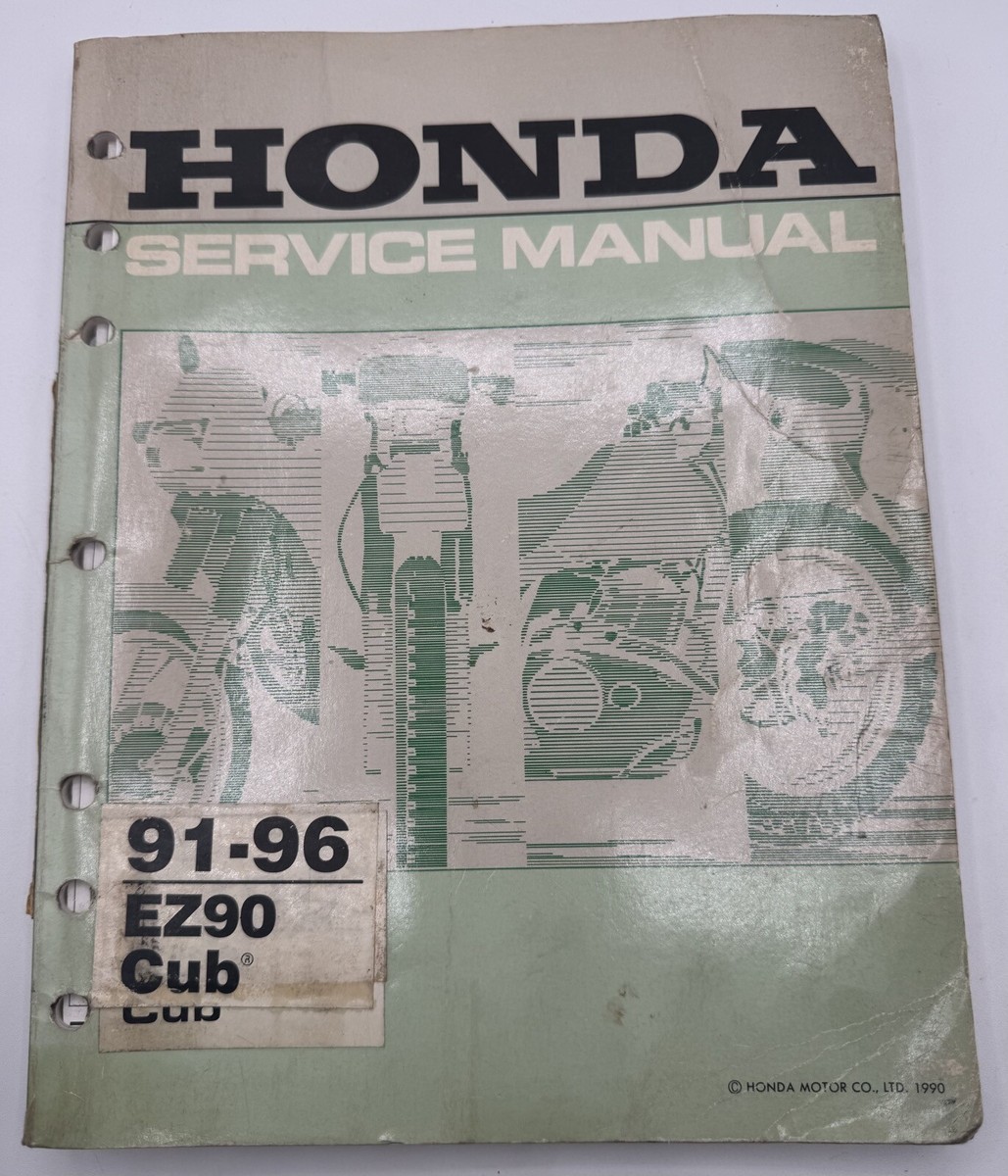HONDA New EZ  カタログ '92/8 1991–1996 Honda EZ90 Cub Service Manual OEM – Printed March 1990