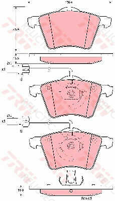 Front Brake Pads Set VW:TRANSPORTER IV T4,KOMBI 7D0698151A - Picture 2 of 3