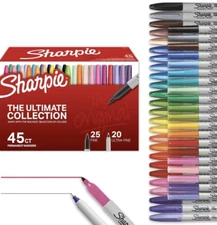Sharpie The Ultimate Collection Permanent Markers 45 Pc (25 Fine/20 Ultra) NIB..