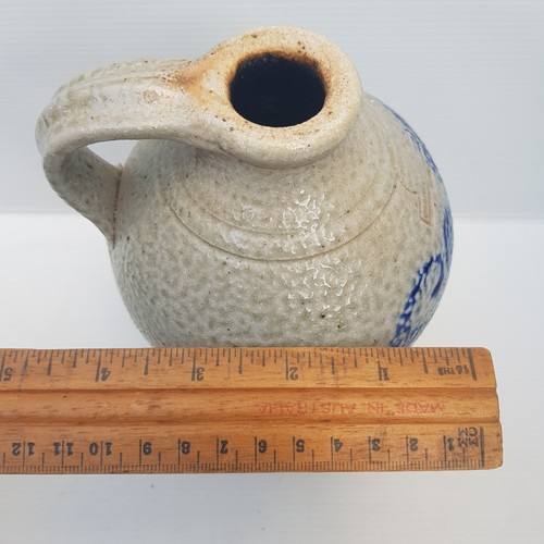 Vintage Rowe Pottery Stoneware Salt Glazed Pitcher jug stamped Floral detail - Picture 8 of 15