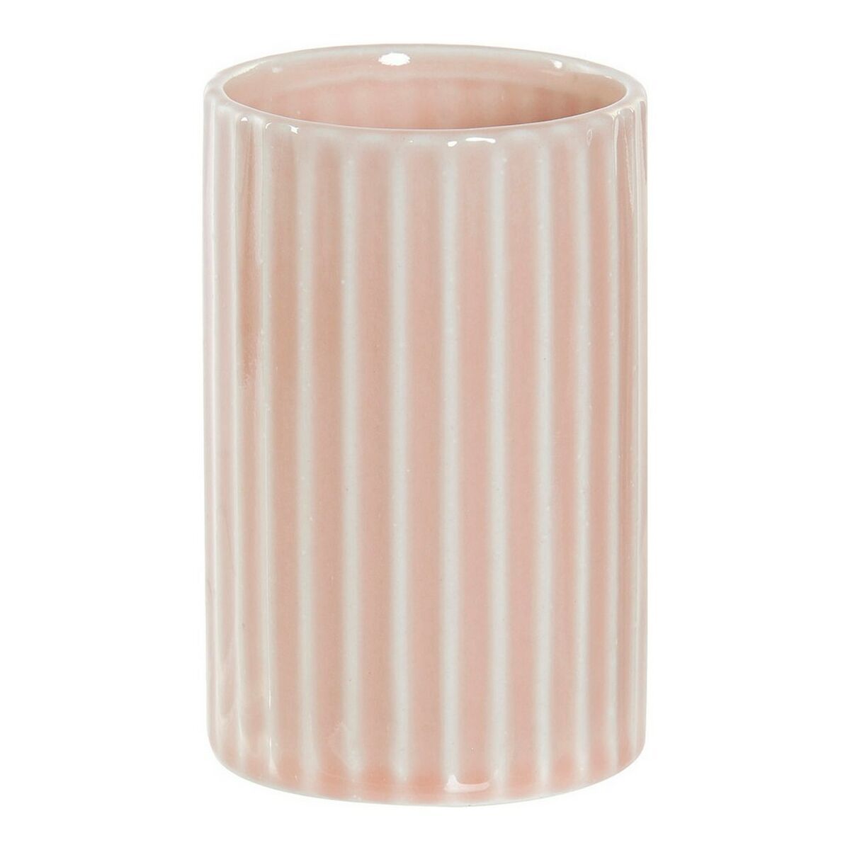 Portaspazzolini da Denti DKD Home Decor Rosa Plastica Gres 7,2 x 7,2 x 11,5 c