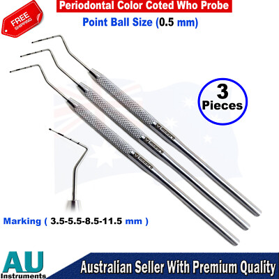 Who Probe Dentist Periodontal Examination Pocket Probes Measuring Perio Probes