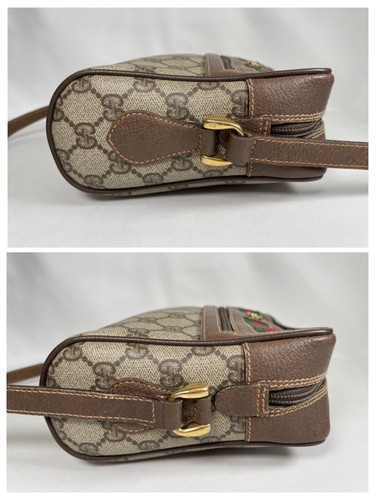 Vintage Gucci Aherry Line Bag Purse Shoulder Crossbody Supreme PVC Leather - Picture 16 of 24