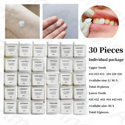 30Pcs Dental Composite Porcelain Veneers Resin Light Cure Anterior Teeth Veneer