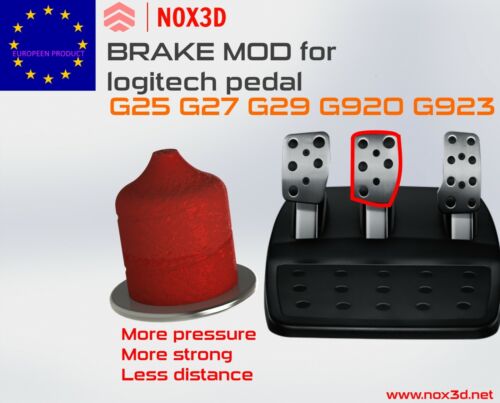 RUBBER adapter logitech pedal shock absorber g25 g27 g29 g920 g923 mod stronger - Afbeelding 1 van 2