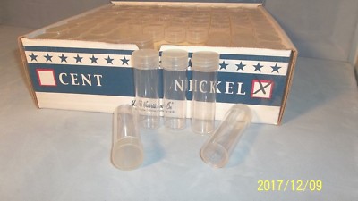 NEW--THREE (3) HE Harris Round Coin Tubes for Nickels