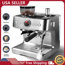 Espresso Machine, 20 Bar Latte Coffee Maker Machine with Grinder & Milk Frother