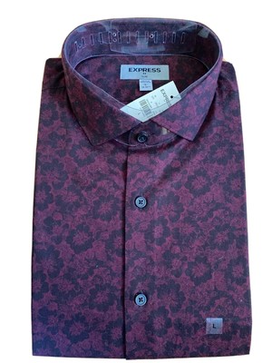 slim floral dress shirt