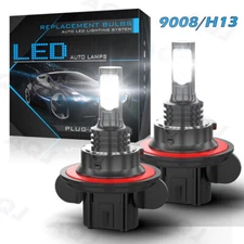 AQJ LED Headlight Bulbs H13 9008 for Ford F150 04-2014 High Low Beam Fanless