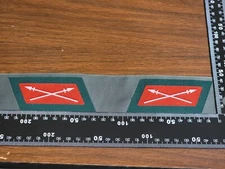 Reproduction WW2 German Cossack NCO Enlisted Collar Tabs Woven Unfolded