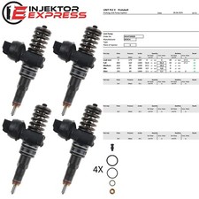 4x 0414720028 Pumpe Düse Einheit PDE Seat Audi VW Bora I 1.9 TDI 038130073AA