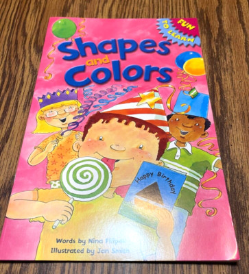 5 Fun To Learn Books  Counting, Time, Early Words, Opposites, Shapes And Colors