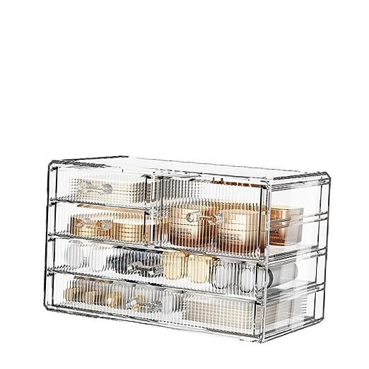 Stackable Storage Drawers, Acrylic Bathroom Counter (2 Base, 3 Drawers)