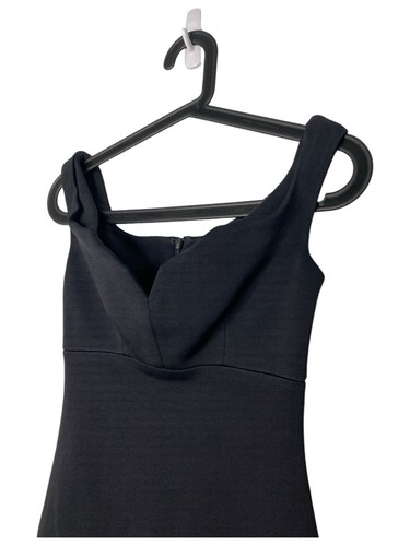cinq a sept size 2 Dress Black Midi Bodycon V-neck Structured Sleeveless - Picture 3 of 9