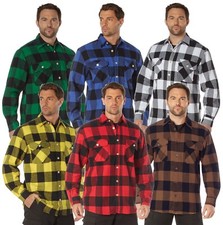 Extra Heavyweight Brawny Buffalo Plaid Flannel Shirt Long Sleeve Rothco 4739