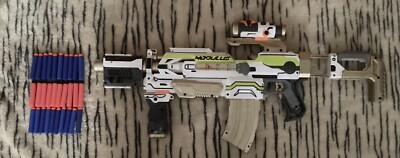 modded nerf modulus ecs 10 custom painted gold + 30 darts (non-original darts)
