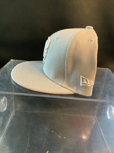 NEW Era MINNESOTA TWINS Pink Tie Dye/ Grey Fitted Cap Size 6 7/8 MLB #1000 - Picture 2 of 7