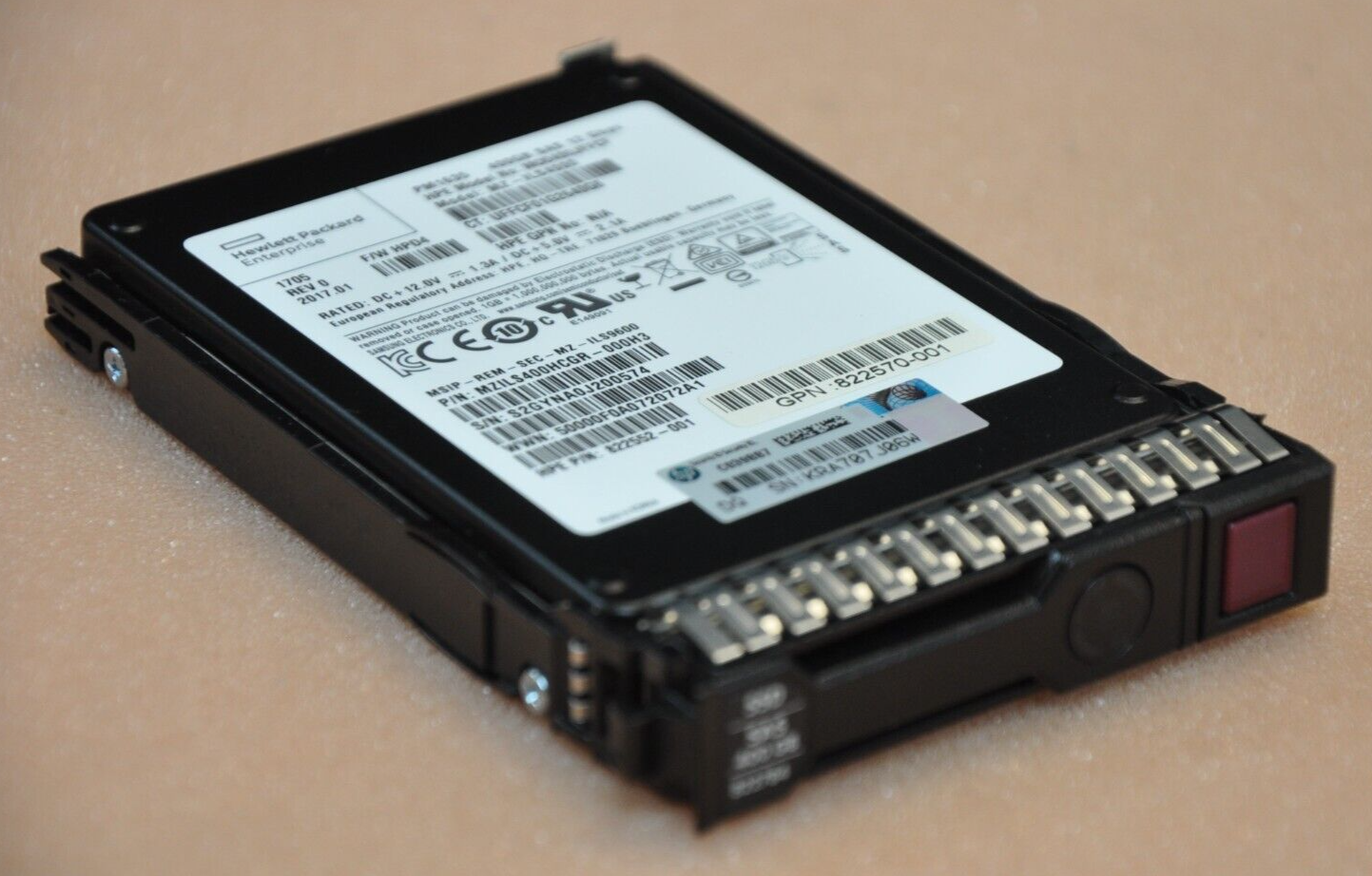 HP HPE 400GB 12Gb/s SAS 2.5 inch SFF ME MU SSD HDD 822555-B21 822784 822784-001