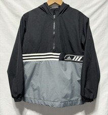 Adidas Vintage Colorblock 1/4 Zip Pullover Windbreaker Youth Large 12-14