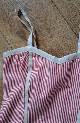Lk bennett sweetheart neck strappy striped short fitted dress womens size 10 - Picture 4 of 9