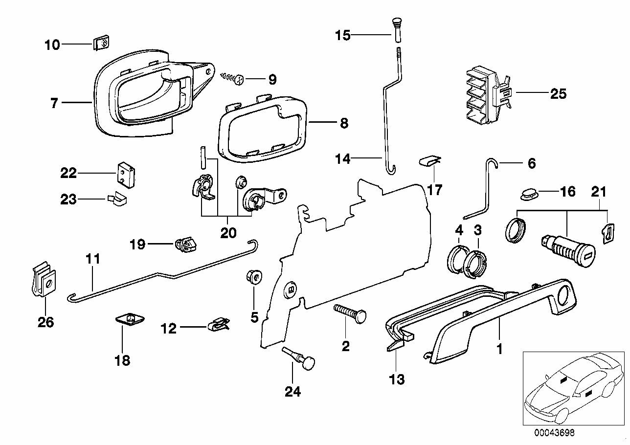 BMW 3 E36 Türgriff innen rechts 51211960808 online kaufen | eBay