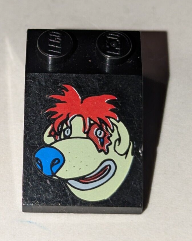 Lego McDonald's 3x2 33° Printed Slope Black Brick Sundae The Dog