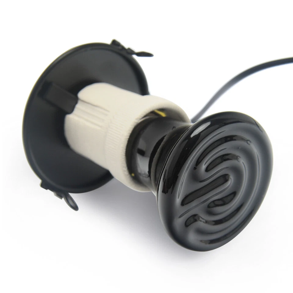 Reptile Ceramic Pet Heat Lamp with Anti-hot Cage Light Holder Switch Set Brooder - image 4 of 4