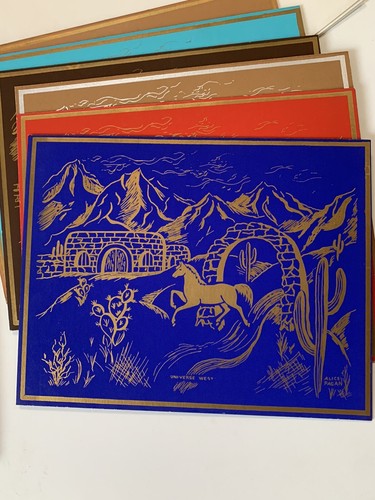 ¿Impresión artística temática nativa americana occidental de colección ARIZONA con sobres tarjeta de Navidad? - Imagen 4 de 5
