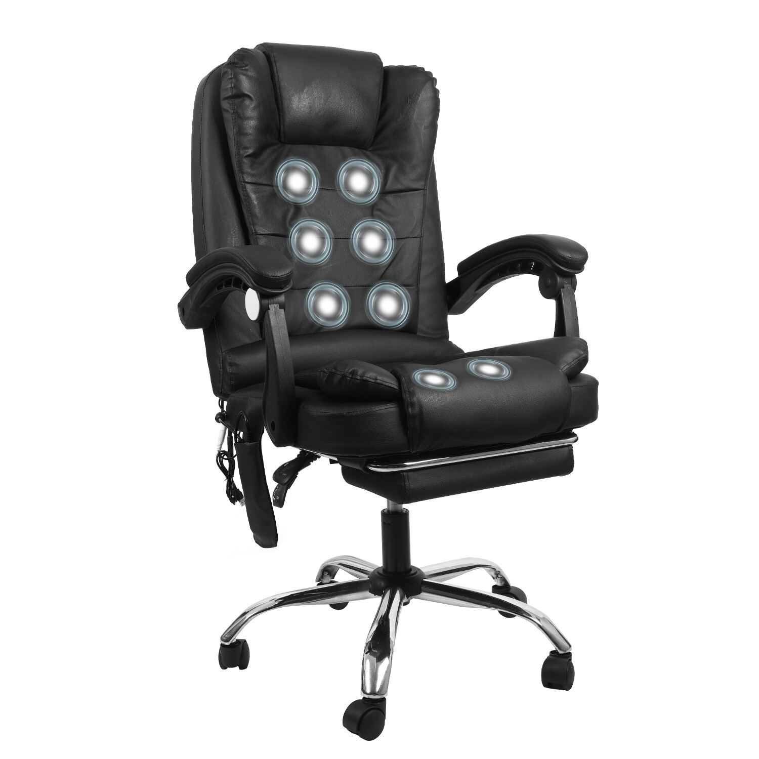 8 Point Massage Chair Executive Office Footrest Computer Gaming Swivel Recliner