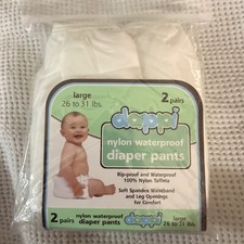Dappi NEW Nylon Waterproof Diaper Pants Cover Large 26-31 Pounds Pack Of 2 Pairs