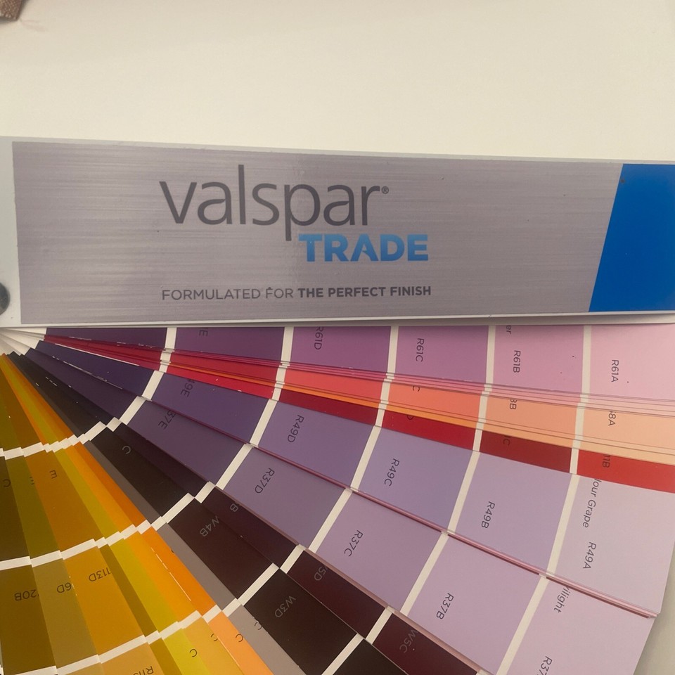 Valspar Trade Paint Swatch Samples Colour Fan Book Deck FASTPOST eBay