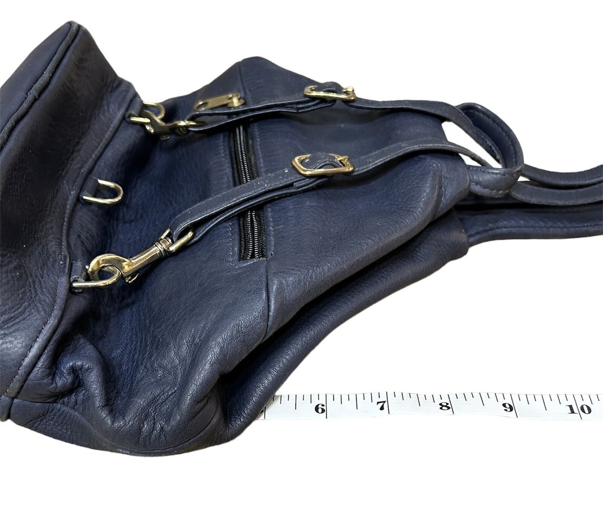 NWOT Chris Gurdal Convertible Leather Backpack Bag Vintage Chris Gurdal Convertible Black Leather Backpack  main image 4
