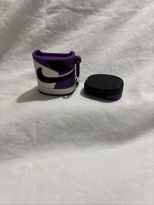 Apple Airpods 1/2 Silicone Case Carabiner Keychain Nike Air Jordan Purple Black