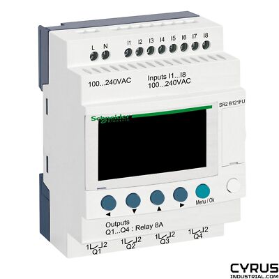 Schneider Electric SR2B121FU Compact smart relay, Zelio Logic, 12 I/O, 100...240