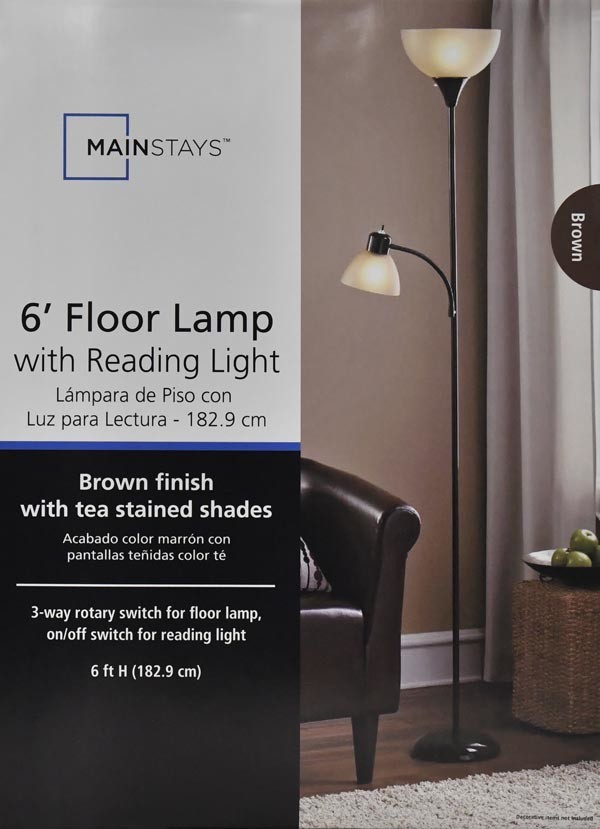 Mainstays Hw F1219brn Floor Lamp
