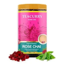 TEACURRY Rose Chai (100 Grams, 50 Cups) Free Shipping World Wide