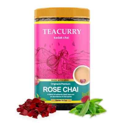 TEACURRY Rose Chai (100 Gramm, 50 Tassen) Kostenloser Versand weltweit