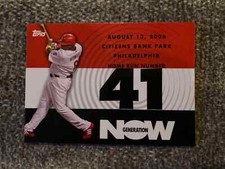 2007 Topps Generation Now Insert #GN41 Phillies Ryan Howard Baseball Card