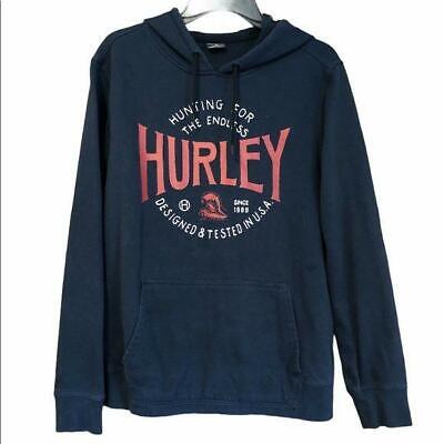 Hurley Men's Extreme Collection Graphic Long Sleeve Hoodie T-Shirt Medium Black